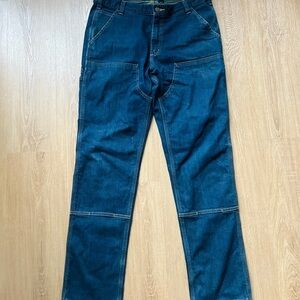 Carhartt Jeans Mens 36x34 Blue Double Knee Rugged Relaxed Fit Pants Jeans